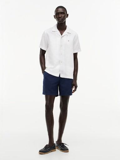 Hemden korte mouw wit Tommy Hilfiger