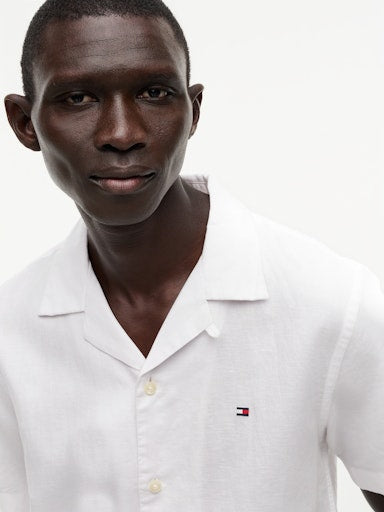 Hemden korte mouw wit Tommy Hilfiger