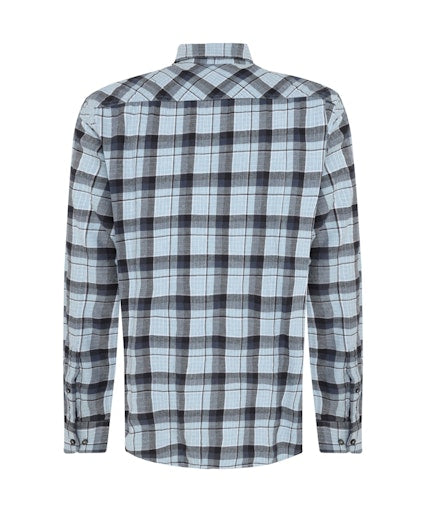 Hemden lange mouw blauw Pierre Cardin