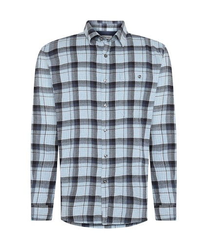 Hemden lange mouw blauw Pierre Cardin