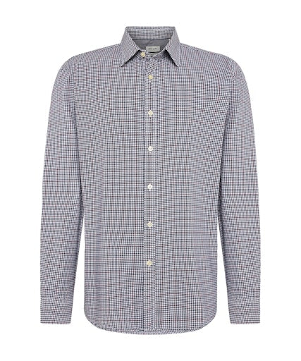 Hemden lange mouw blauw Pierre Cardin