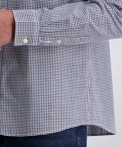 Hemden lange mouw blauw Pierre Cardin