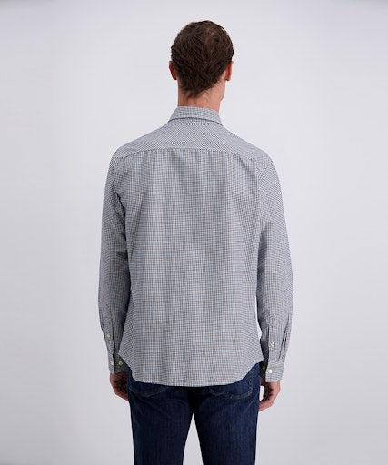Hemden lange mouw blauw Pierre Cardin