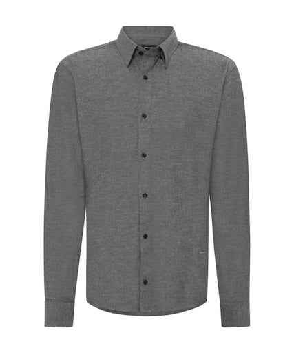Hemden lange mouw grijs Pierre Cardin