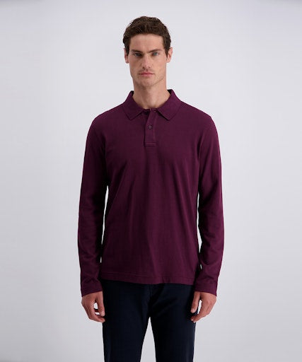 Polo's lange mouw rood Pierre Cardin