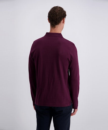 Polo's lange mouw rood Pierre Cardin