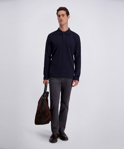 Polo's lange mouw navy Pierre Cardin