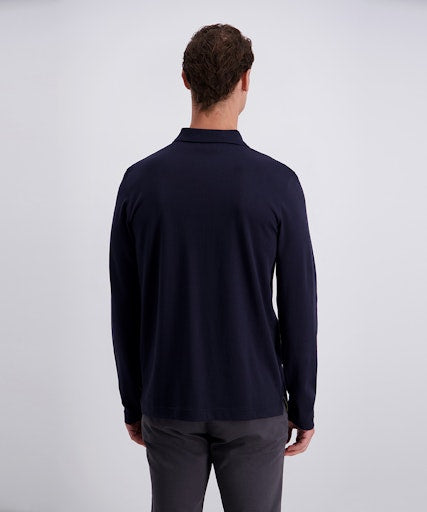 Polo's lange mouw navy Pierre Cardin
