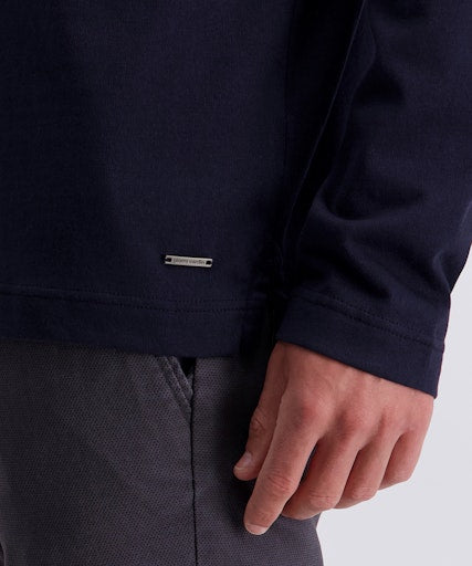 Polo's lange mouw navy Pierre Cardin