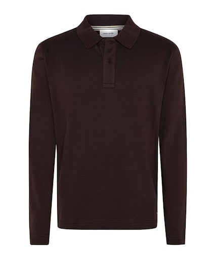 Polo's lange mouw bruin Pierre Cardin