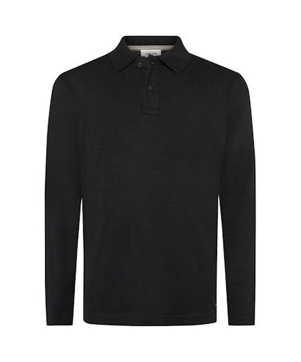 Polo's lange mouw zwart Pierre Cardin