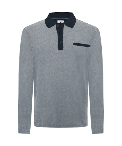 Polo's lange mouw blauw Pierre Cardin
