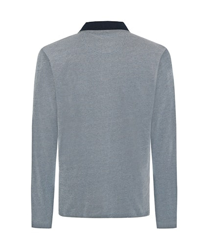 Polo's lange mouw blauw Pierre Cardin