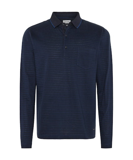 Polo's lange mouw navy Pierre Cardin