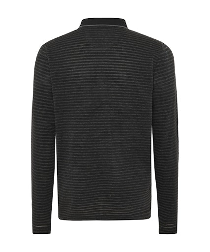 Polo's lange mouw zwart Pierre Cardin