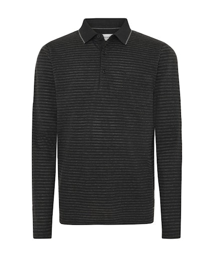 Polo's lange mouw zwart Pierre Cardin