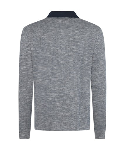 Polo's lange mouw blauw Pierre Cardin