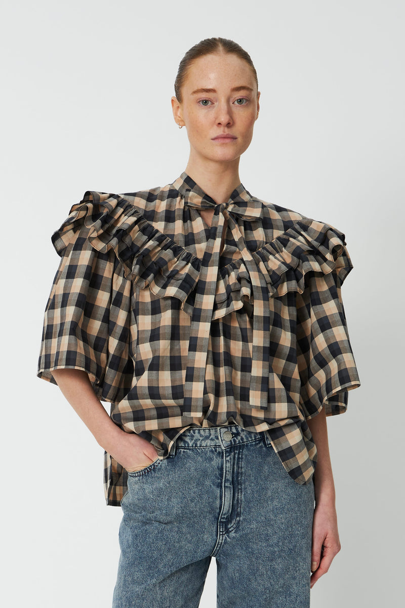 Blouses lange mouw beige STELLA NOVA