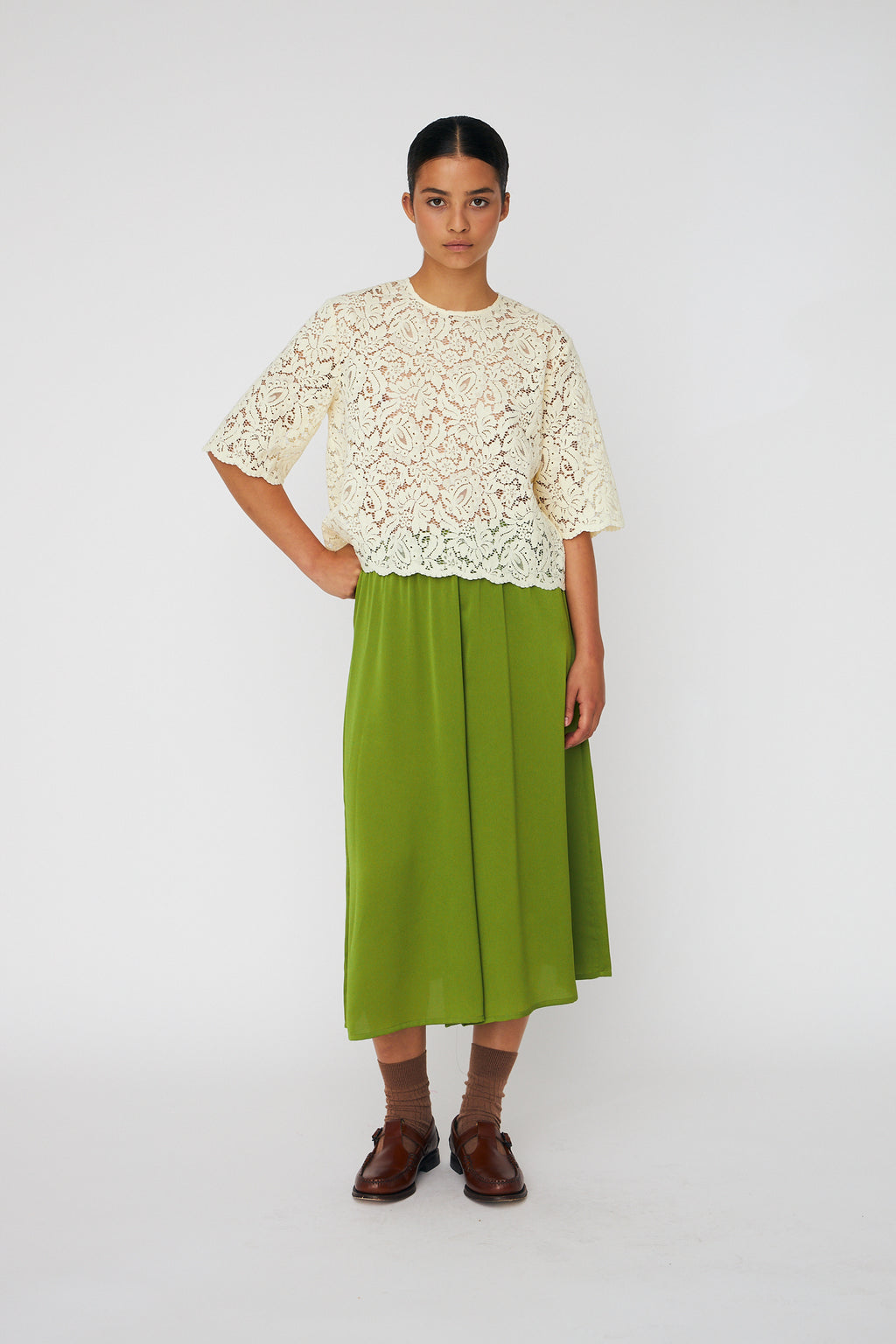 Blouses korte mouw geel STELLA NOVA