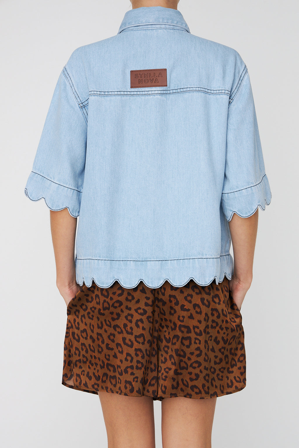 Blouses korte mouw blauw STELLA NOVA