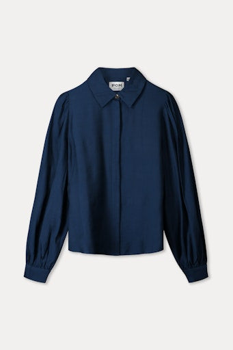 Blouses lange mouw blauw POM Amsterdam