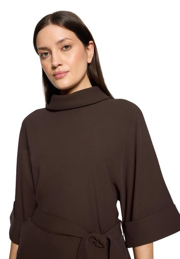 Blouses korte mouw bruin Vera Mont