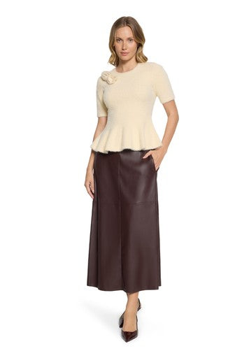 Jurken korte mouw beige Vera Mont