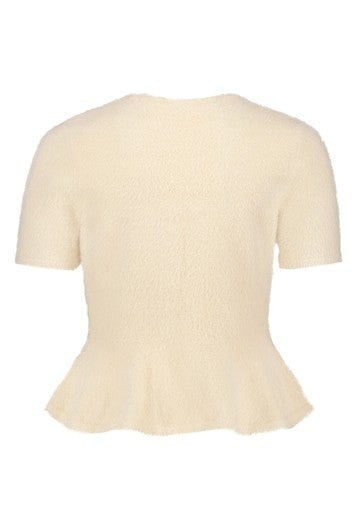 Jurken korte mouw beige Vera Mont