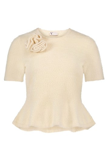 Jurken korte mouw beige Vera Mont