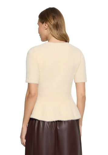 Jurken korte mouw beige Vera Mont
