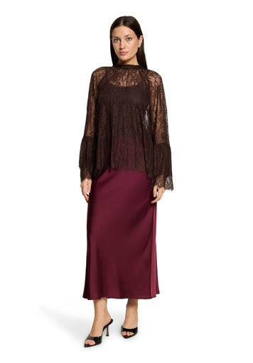 Blouses lange mouw bruin Vera Mont