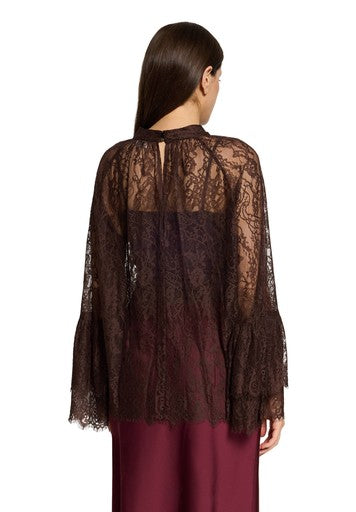 Blouses lange mouw bruin Vera Mont