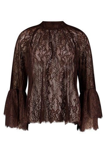 Blouses lange mouw bruin Vera Mont