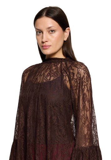 Blouses lange mouw bruin Vera Mont