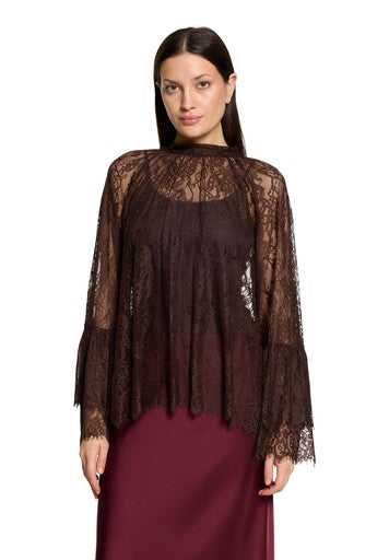 Blouses lange mouw bruin Vera Mont