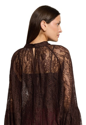 Blouses lange mouw bruin Vera Mont