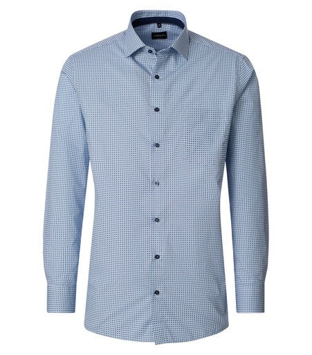 Hemden lange mouw blauw VENTI