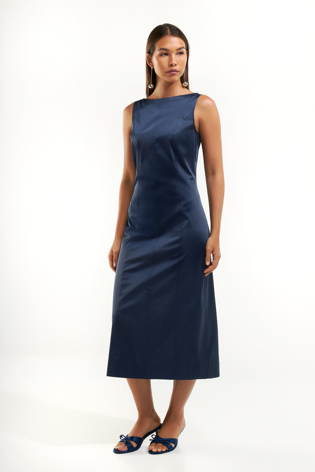 Jurken zonder mouw navy Senso