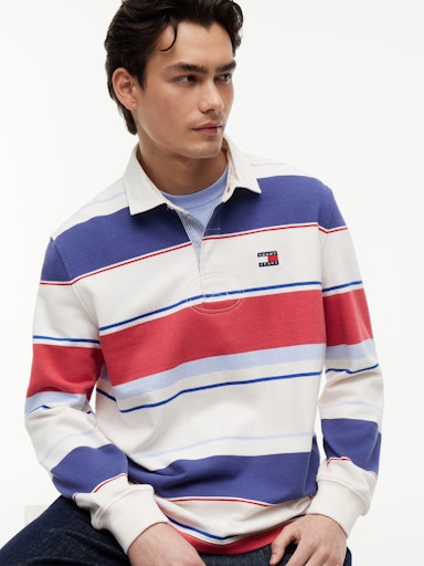 Polo's lange mouw beige Tommy Jeans