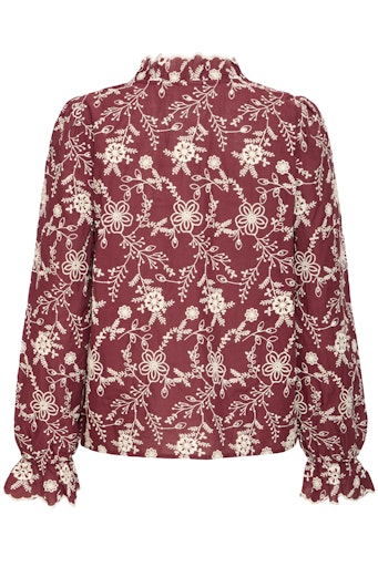 Blouses lange mouw bordeaux ICHI