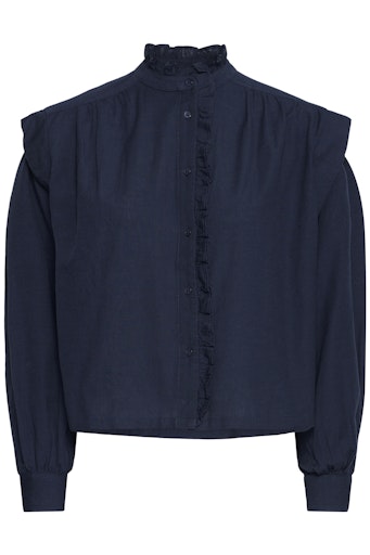 Blouses lange mouw navy ICHI