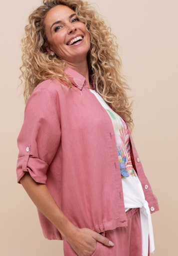 Blouses korte mouw roze Bianca