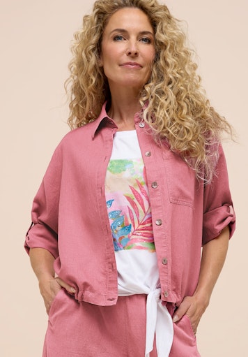 Blouses korte mouw roze Bianca