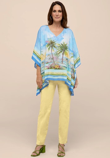 Blouses korte mouw blauw Bianca