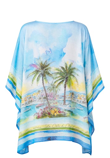 Blouses korte mouw blauw Bianca