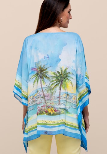 Blouses korte mouw blauw Bianca
