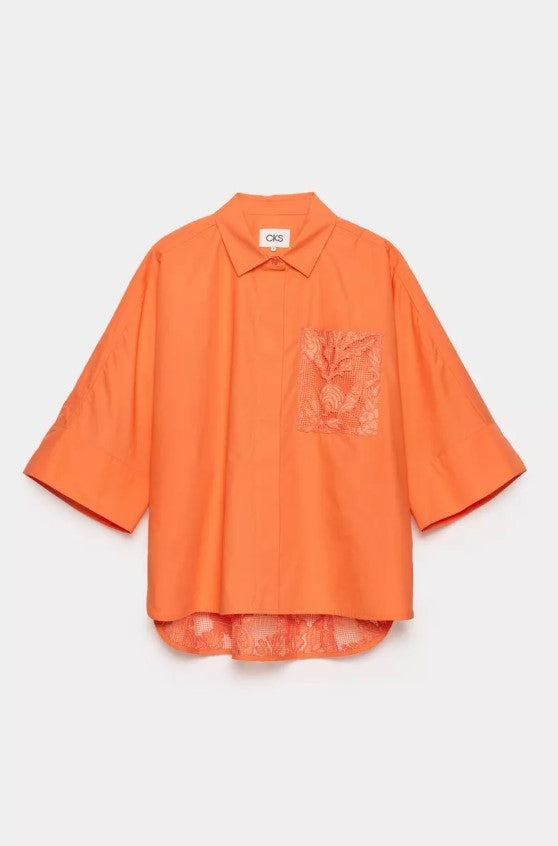 Blouses korte mouw oranje CKS