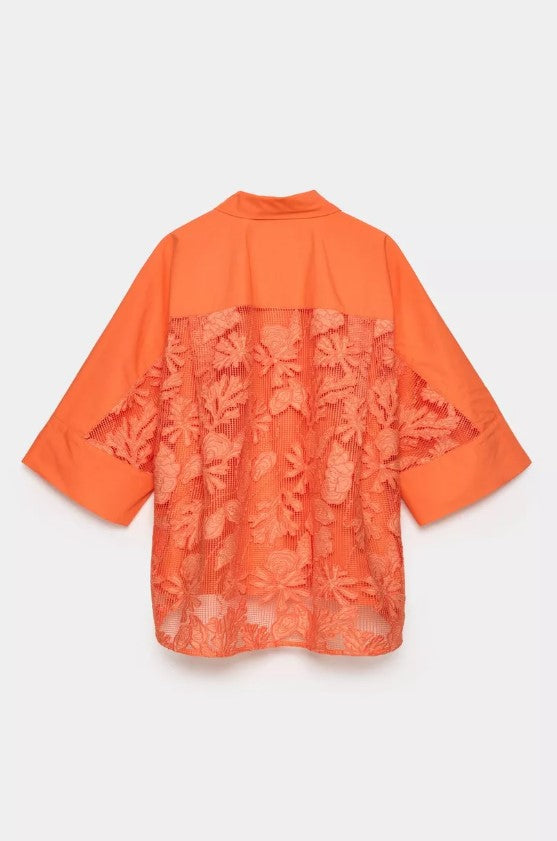 Blouses korte mouw oranje CKS