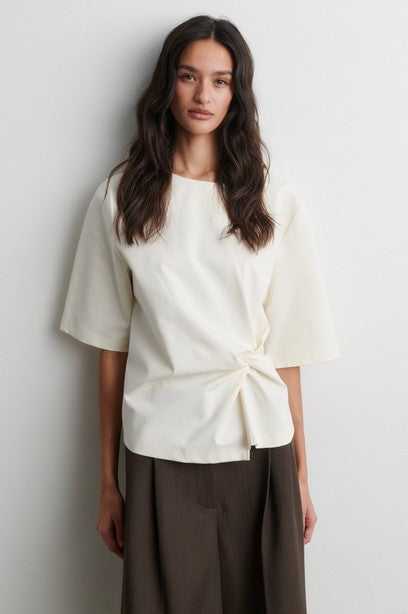 T-shirts korte mouw beige Second Female