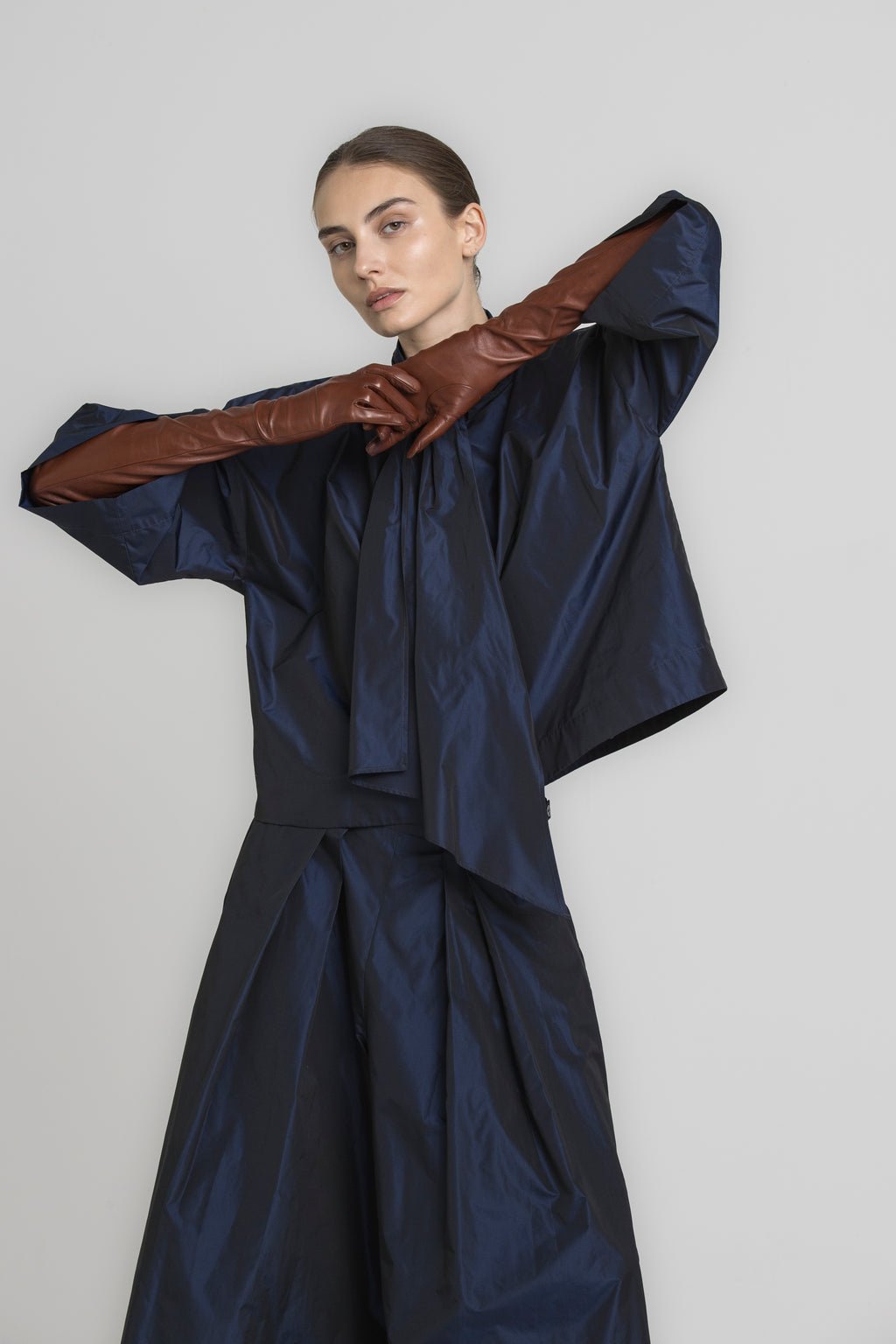 Blouses lange mouw navy Gigue